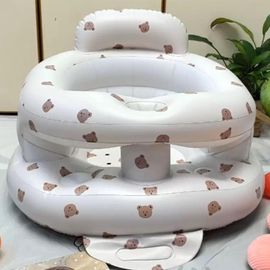 Siège Gonflable Pour Bébé, Chaise De Bébé Portable, Canapé Gonflable Pour Bébé, Siège Gonflable Pour Bébé Avec Pompe À Air Intégrée, Convient Aux Bébés De 3 À 36 Mois