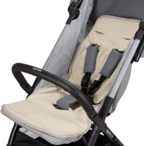 Babysanity Couvre-Siège D'été En Éponge De Coton 100% Housse De Poussette Universelle Anti-Transpiration Pour Bébé Et Nouveau-Né - Fabriqué En Italie (Gris)