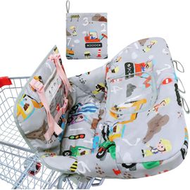 Housse De Caddie Pour Bébé,Housse Chaise Haute Bébé,Lavable En Machine,Sécurité Et Confort,Portabilité