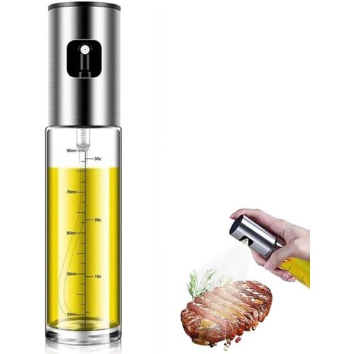Kalanka-Bouteille Pulvérisateur D'huile, 100 Ml, Vaporisateur D'huile D'olive, Bouteille En Verre, Pour La Cuisine, La Salade, Le Pain, La Pâtisserie, Le Barbecue