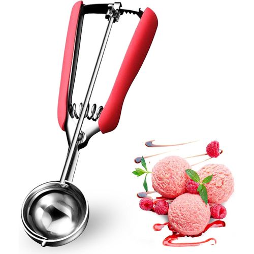 Kalanka-Cuillère À Glace, En Acier Inoxydable, Cuillère À Glace, Cuillère À Glace, Cuillère À Glace, Cuillère À Glace, Avec Poignée En Caoutchouc, Alliage De Zinc Pour Crème Glacée, Melon, Boulettes