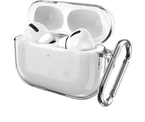 LORANKA-Coque Compatible avec AirPods Pro 3, TPU Antichoc Transparent Simple [LED Frontale Visible] Compatible avec AirPods Pro 3.Transparent