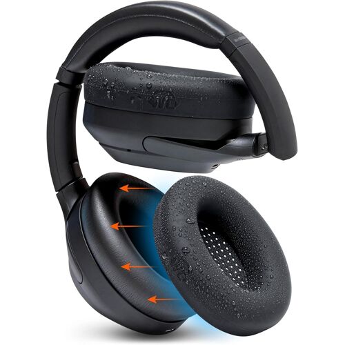 LORANKA-SweatZ XM4 ¿ Housses de Protection brevetées pour écouteurs Sony WH1000XM4 par | Cache-Oreilles en Silicone pour écouteurs Sony WH-1000XM4 | Black