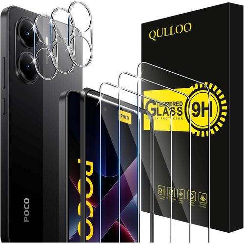 CAUC-Verre Trempé pour Xiaomi POCO X7 Pro 5G, 3 Pièces Protecteur D'écran et 3 Pièces Caméra Arrière Protecteur, 9H Dureté Film Protection Écran HD Clarté Anti Rayures Vitre Protection