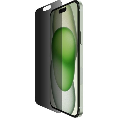 KALANKA-Protection d'écran anti espion antimicrobienne ScreenForce TemperedGlass Privacy (pour iPhone 15 Plus et iPhone 14 Pro Max, fine, antirayure, support Easy Align pour pose sans bulle d'air)