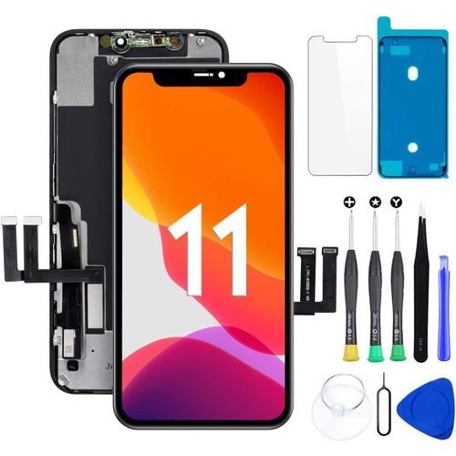 Kalanka-Ecran Pour Iphone 11, Lcd Écran 3d Touch Digitizer Assembly Avec Kit De Réparation Complet Pour Iphone 11 Modèle A2111, A2221, A2223 (6.1 Pouces)