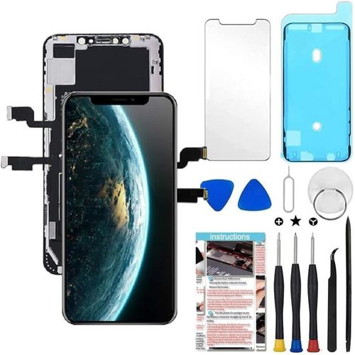 Kalanka-Lcd Écran Pour Iphone Xs Max 6.5 Pollici, Rechange Pour Iphone Xs Max Ecran Display Tactile Digitizer Assembly Avec Kit De Réparation Complet + Protecteur D'écran