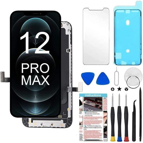 Kalanka-Écran Pour Iphone 12 Pro Max 6,7"",Pour Iphone 12 Pro Max Lcd Display Écran Tactile Digitizer Assembly Avec Kit De Réparation Complet + Protecteur D'écran