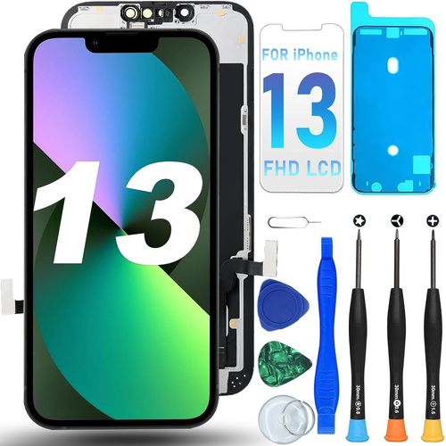 Kalanka-Écran Pour Iphone 13 Lcd, 6.1 Pouces Display Full Hd, 3d Touch True Tone Face Id Écran De Remplacement Pour Iphone 13, Kits De Réparation (A2482, A2631, A2633, A2634, A2635)