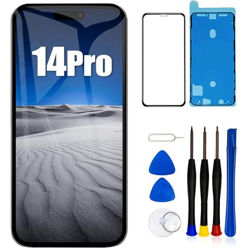 Kalanka-Pour Iphone 14 Pro Remplacement De L'écran Lcd 6,1 Pouces Assemblage Du Numériseur De L'écran Écran Tactile,Avec Outil De Réparation De L'assemblage Du Cadre