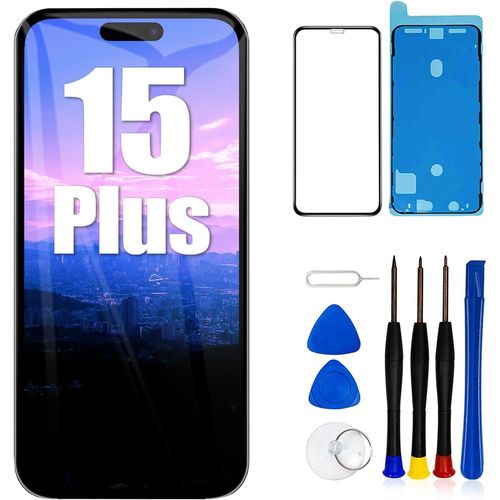 Kalanka-Pour Iphone 15 Plus Remplacement De L'écran Lcd 6,7 Pouces Assemblage Du Numériseur De L'écran Écran Tactile,Avec Outil De Réparation De L'assemblage Du Cadre