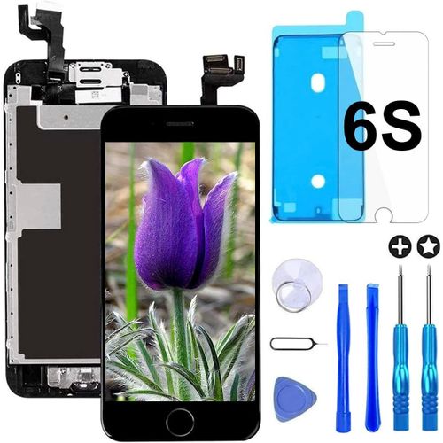 KALANKA-Écran pour iPhone 6s 4,7"" LCD de Remplacement Complet Préassemblés Capteur de Proximité, Caméra Frontale, Écouteur et Bouton Home avec Kit de Réparation (Noir)
