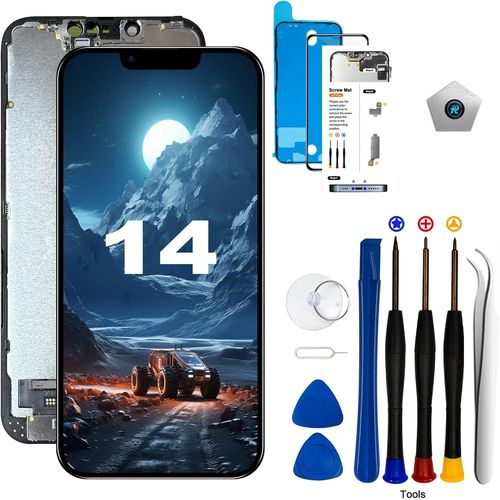 Kalanka-Cadre De Rechange Pour Iphone 14 6,1 Pouces (Modèle A2649, A2881, A2882, A2883, A2884), Avec Écran Lcd Et Numériseur D'écran Tactile 3d Avec Kit D'outils De Réparation