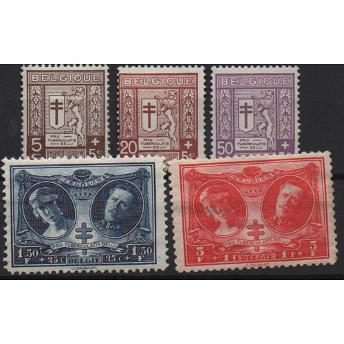 Belgique Timbres Le Roi Albert Premier 1932