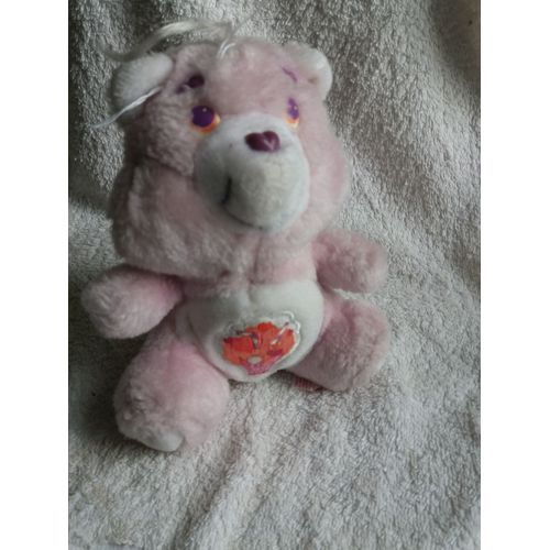Care Bears, Birthday Bears, Bisounours : Gros Cadeau, Assis, 20 Cm, De 1985.