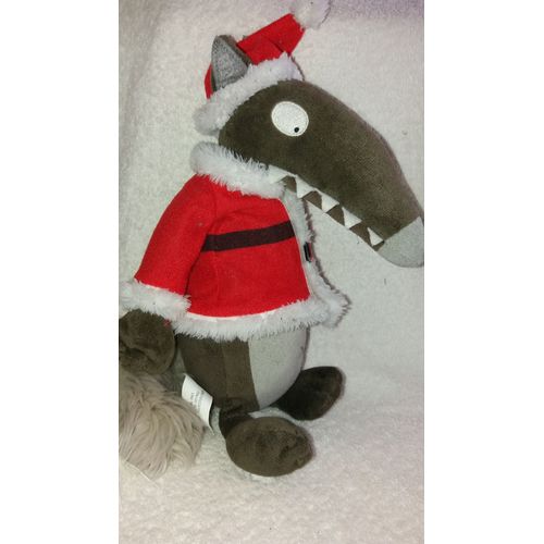 Doudou Grand Loup Père Noël