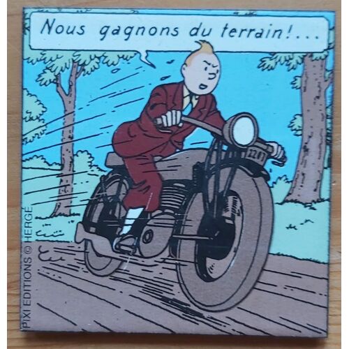 Magnet Émaillé Tintin Editions Pixi Tintin En Moto