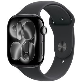 Apple Watch Series 11 GPS 46mm Boitier en Aluminium Noir de Jais avec Bracelet Sport Noir S/M