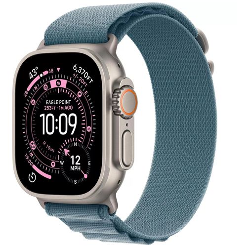 Apple Watch Ultra 3 - 49 mm - Titane Naturel / Boucle Alpine Bleu - S - Cellular