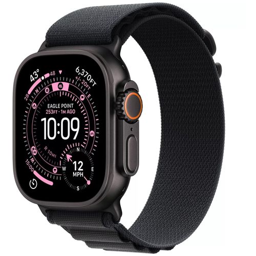Apple Watch Ultra 3 - 49 mm - Titane Noir / Boucle Alpine Noir - M - Cellular