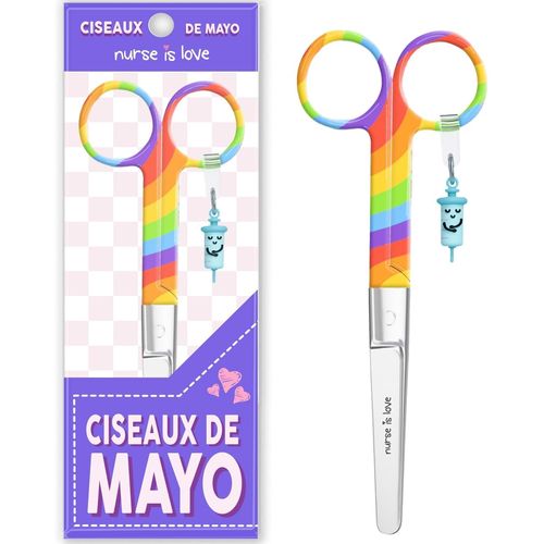 Teppd-Mayo Ciseaux Infirmiere, Ciseaux Infirmier Bout Rond | Infirmiere Accessoires Avec Motifs Uniques À Pansement Compressif | Lames Aiguisées Inox | Idéal Trousse De Secours