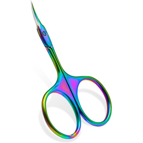 Ciseaux À Cuticules Professionnels, Ciseaux Coupe Cuticules Lame Incurvée Extra Tranchant, Extra Fine, Acier Inoxydable, Pour Peaux Mortes, Cuticules, Sourcils, Cils, Multicolore 