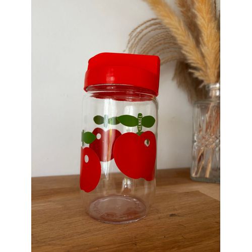 Vintage Pot Bocal Henkel Pommes Rouges 
