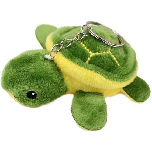 PATA-Porte-clés tortue en peluche, pendentif mignon en peluche, mini poupée tortue de dessin animé, porte-clés en peluche poupée tortue porte-clés en peluche pour la maison