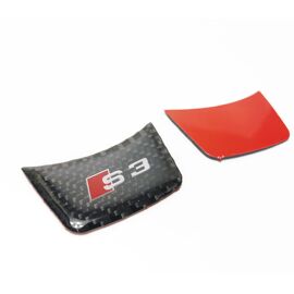 Emblème Logo Volant Audi S3 Carbone Et Résine 59x37mm Accessoires S3 S Line Pour Volant Audi A1 A3 A4 A5 A6 A7 Q3 Q5 Q7 Tt