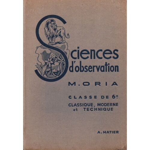 Sciences D'observation - Classe De 6ème - M . Oria - Manuel Scolaire