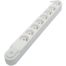CHACON Bloc multiprise 8 prises 16A avec interrupteur. câble 3 m HO5VV-F 3x1.5 mm² blanc