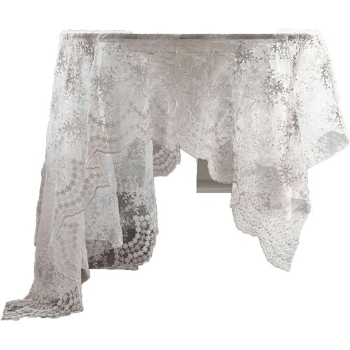 Sjzg-Nappe Vintage Brodée En Dentelle Motif Floral, Décoration De Table, Dentelle Brodée, Mariage, Vintage, Décoration De Maison, Fête, Boho, Décoration De Table, Blanc,