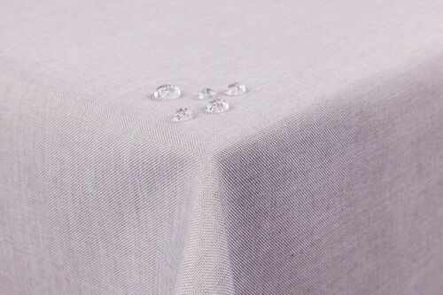 Sjzg-Nappe Aspect Lin Effet Lotus Lavable Avec Bord Droit Taille Et Couleur Au Choix, Polyester, Argenté/Gris Clair., Eckig 110x160