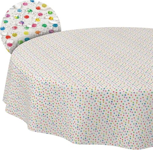 Sjzg-Nappe En Tissu - En Coton Et Polyester - Lavable - Facile D'entretien - Ronde - Ovale - Rectangulaire Mimi - Bord Coupé - 120 Cm