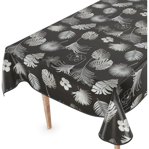 SJZG-Nappe En Toile Cirée Lavable, Rectangulaire, Ronde, Ovale De Qualité Supérieure, Gaufrée, Élégante, 180 X 140 Cm, Avec Ourlet Sofia