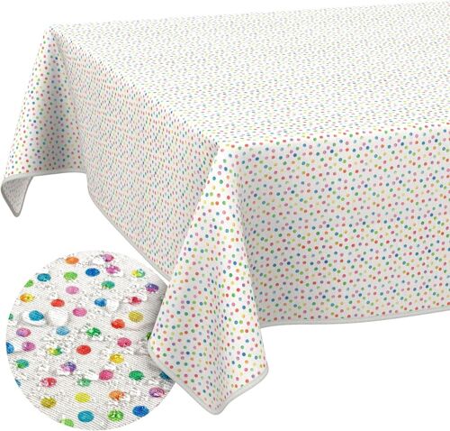 Sjzg-Nappe En Tissu - En Coton Et Polyester - Lavable - Facile D'entretien - Ronde - Ovale - Rectangulaire - Mimi - 160 X 140 Cm - Avec Ourlet (Bordé)