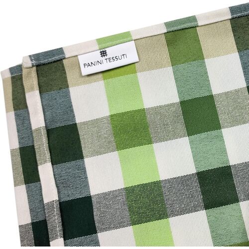 Sjzg-Nappe Emballée Carrée 140x140 Cm Carré Dégradé Vert Tissu Mélangé Coton 4 Personnes