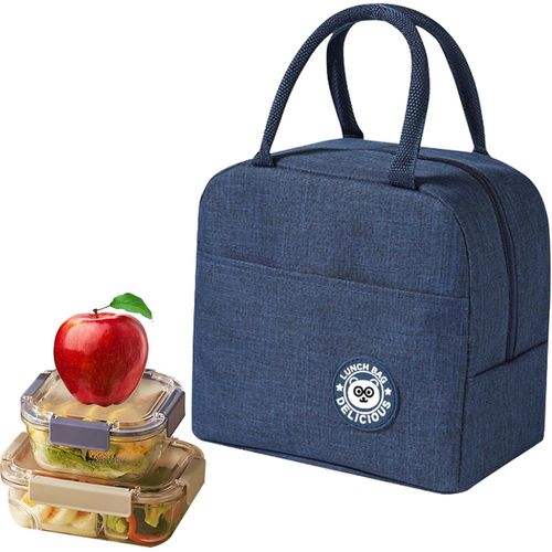 KALANKA-Sac Isotherme Repas 6L, Lunch Box Isotherme Sac Repas Portable, Imperméable Lunch Bag Isotherme, Sac Lunch Box, pour Femmes Hommes Enfants École Bureau Pique-Nique (Bleu)