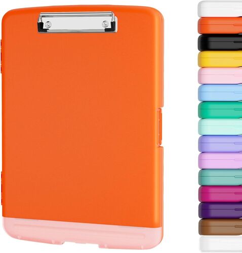 Porte-Bloc Avec Rangement, Porte-Stylo Et Classeur Légal A4, En Plastique Résistant, À Ouverture Latérale, Clip À Profil Bas, Pour Infirmières, Enseignants, Juristes, Violet Foncé