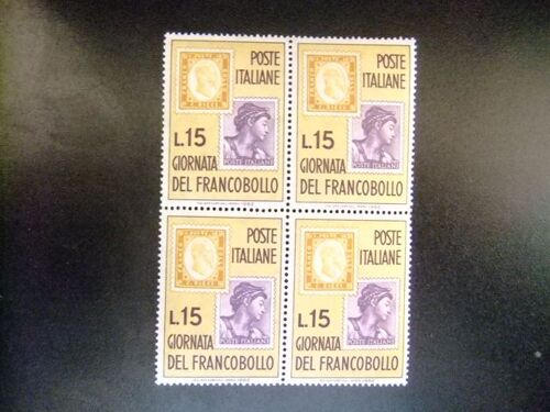 108 Italia 1962 / Dia Del Sello / Yvert 878 Mnh Bloc 4 Sellos