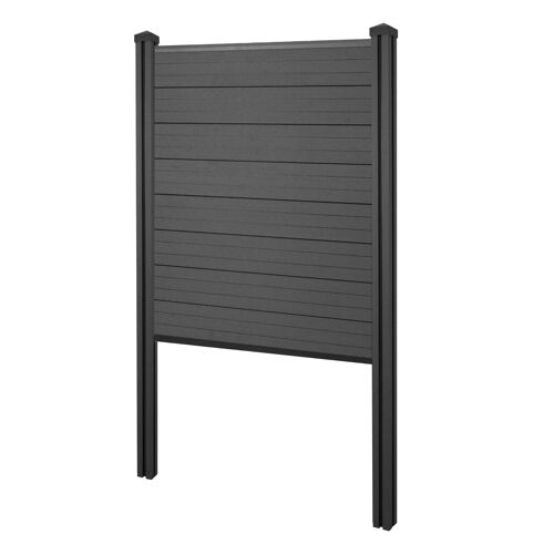 Clôture De Confidentialité Wpc Sarthe, Clôture Anti-Vent, Poteaux Wpc À Enterrer 105 Cm Anthracite