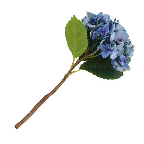 TIGE HORTENSIA ARTIFICIEL BOURGEONS 35CM BLEU
