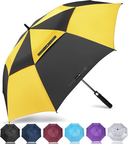 Grand Parapluie de Golf M/L/XL/XXL Parapluies de Golf Grande Taille 2-4 Personnes Anti Tempete Extra Large Automatique Umbrella Golf Double Canopée De Homme Femme