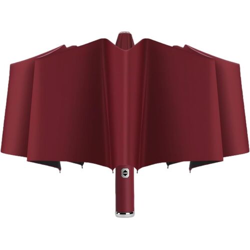 Parapluie Pliable Avec Lampe De Poche Led, 10 Baleines, Cadre En Fibre De Verre Solide, Ouverture Automatique, Coupe-Vent, Imperméable, Résistant Aux Uv, Rotation Avec Poignée Antidérapante