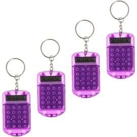 4pièces Calculatrice De Poche à Chiffres Mini Calculatrice Électronique Porte-clés pour Bureau
