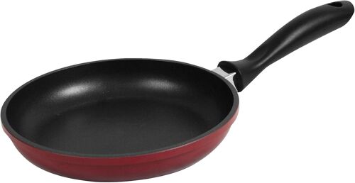 710621 Poêle Paprika Rouge En Fonte D'aluminium Ø24 Cm H.5 Cm Revêtement Anti-Adhésif Teflon Select Sans Pfoa, Manche Thermorésistant Tous Feux Dont Induction
