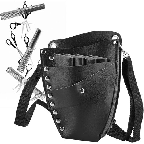 Sac À Ciseaux, Sac À Outils De Coiffure, Pochette En Cuir Pour Ciseaux De Coiffure Avec Ceinture Amovible, Sac De Taille Multifonctionnel Pour Ciseaux Pour Coiffeurs, Salon De
