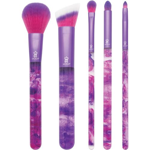 Smoke Show Lot De 5 Pinceaux De Maquillage Pour Le Visage Comprenant : Poudreblenderombresmoky Eye Et Lèvresnoir 