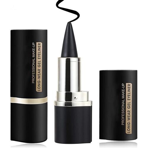 Kalanka-Eyeliner Waterproof, Crayon Noir Waterproof Yeux, Crayon Gel Effet Tatouage Yeux, Facile À Obtenir Une Ligne De Précision, Outil De Maquillage Des Yeux Étanche De Longue Durée(Noir) 