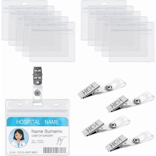 Porte Badge,20 Pièces Tour de Cou Badge Etui Carte pour Les Cartes D'identité Scolaires de Bureau Cartes de Crédit Permis de Conduire